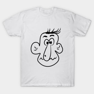 Face of a man, caricature T-Shirt